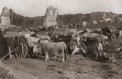 Kamp van Turkse vluchtelingen, 1912 door Turkish Photographer